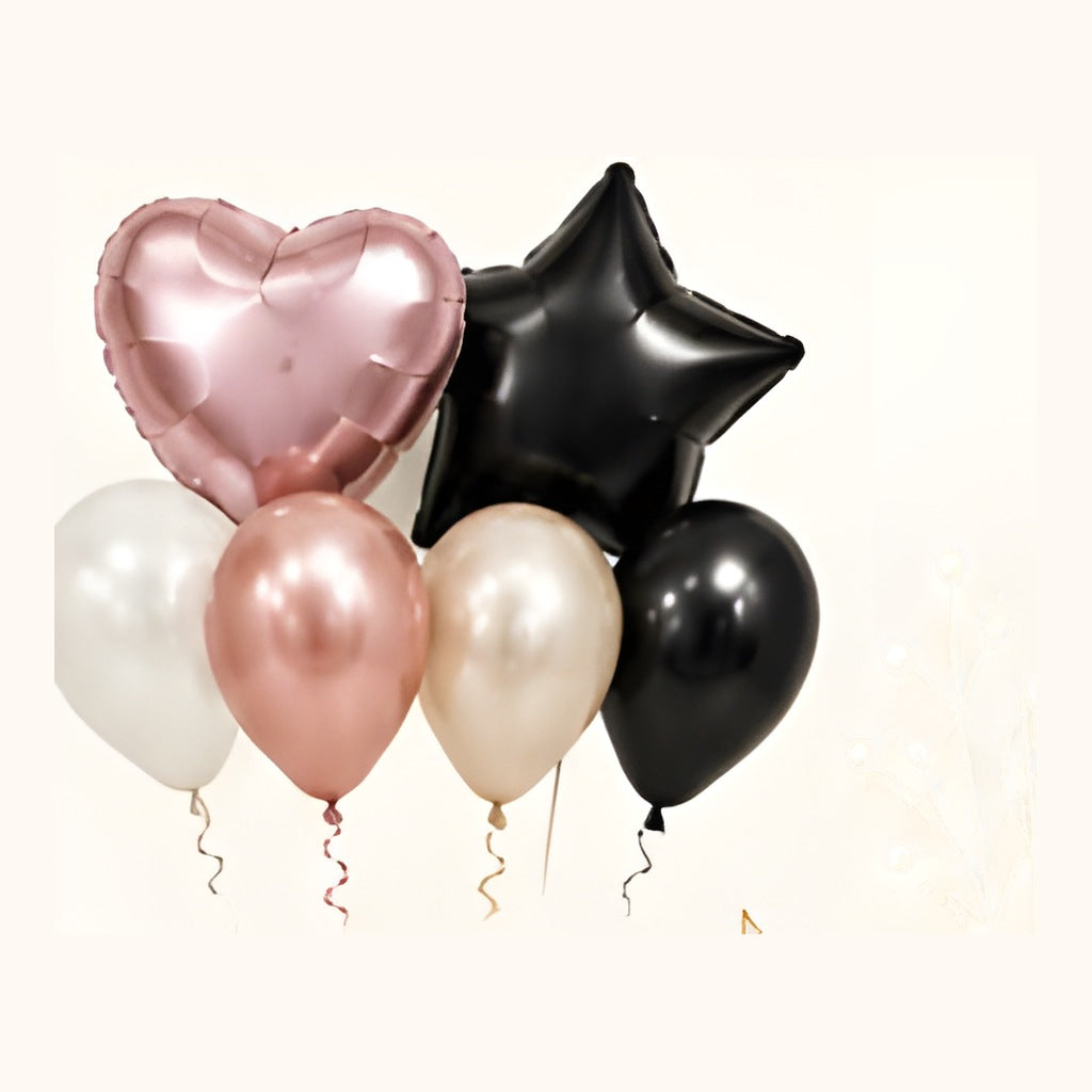 Set de globos con helio - 2 foil y 5 látex