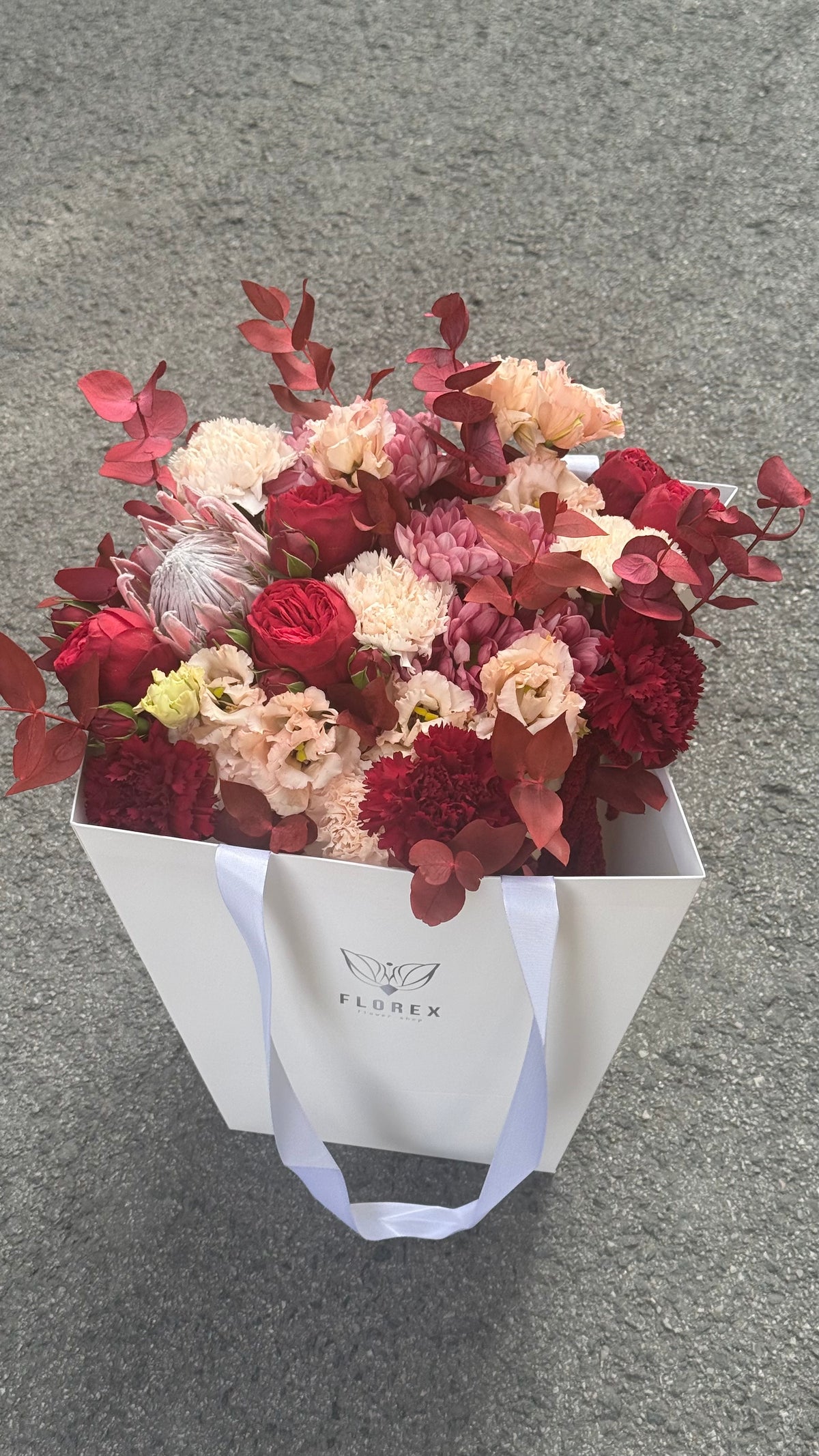 Burgundy & Peach Bouquet