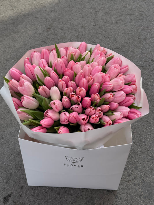 Bouquet of Pink Tulips