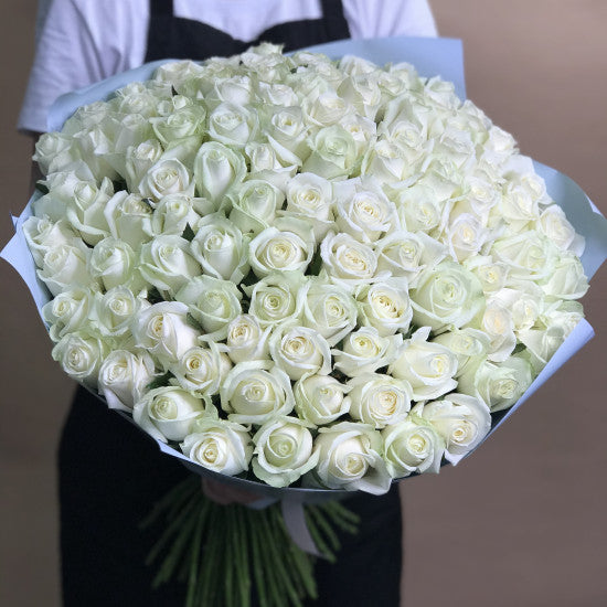 Ramo 100 rosas blancas