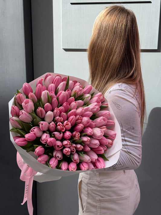 Bouquet of Pink Tulips