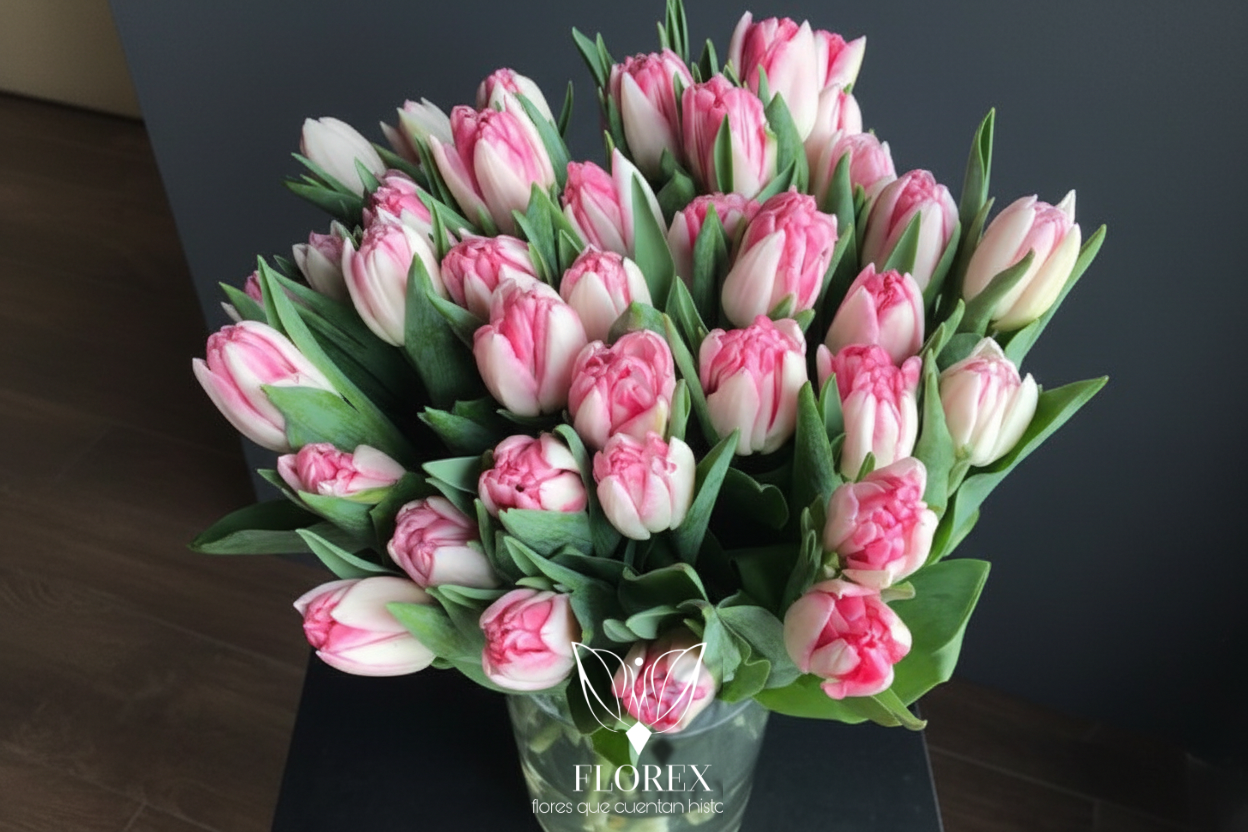 Bouquet of peony tulips Foxtrot