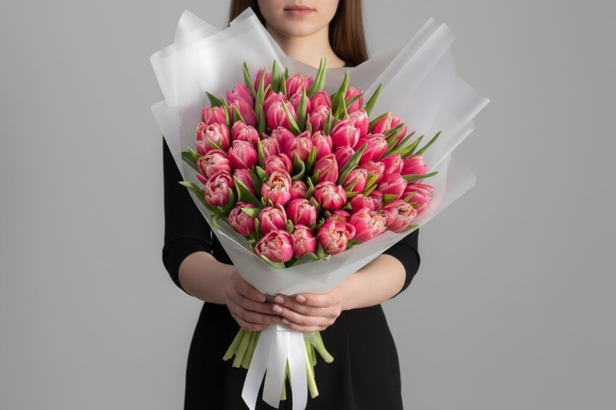 Bouquet of peony tulips Columbus