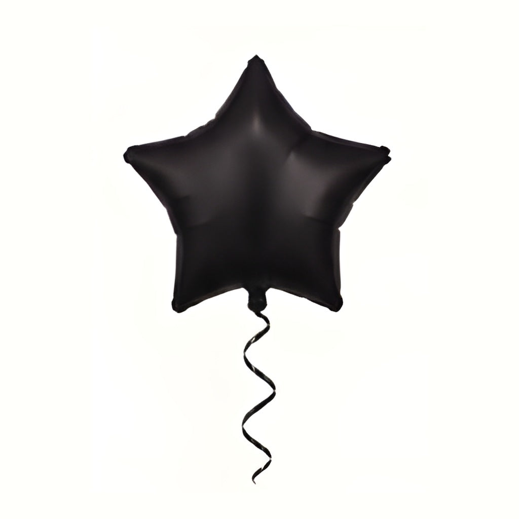 Globo foil estrella negro satín con helio