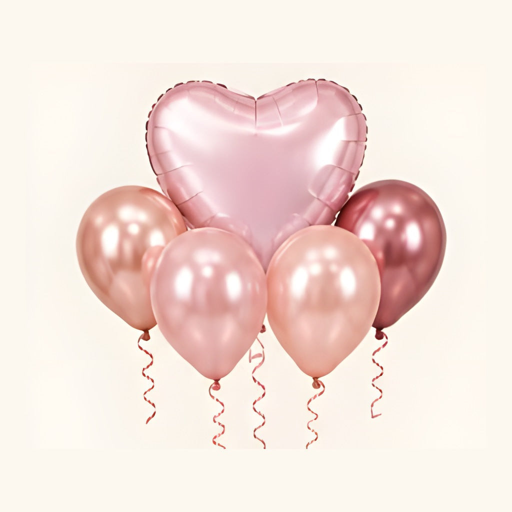 Combinación de globos rosa romántico