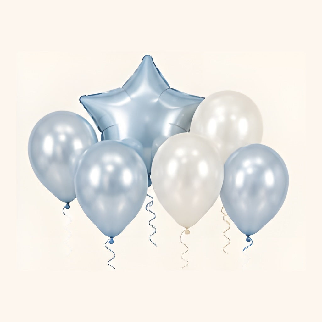Combinación de globos azul delicado