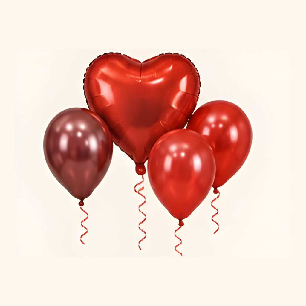 Combinación de globos rojo pasión