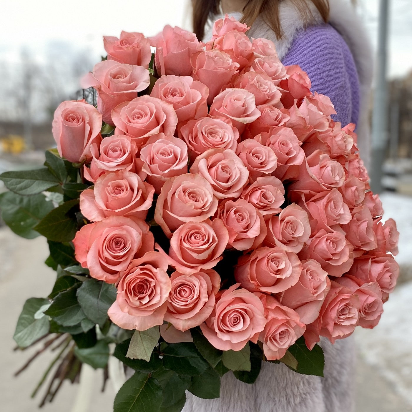 Bouquet with Pink Sweet Roses