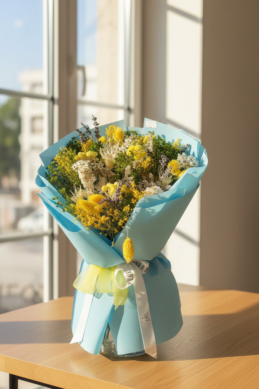 Ramo Fantasia Amarillo Secas - Florex
